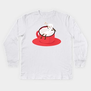 A Cup of Snow Kids Long Sleeve T-Shirt